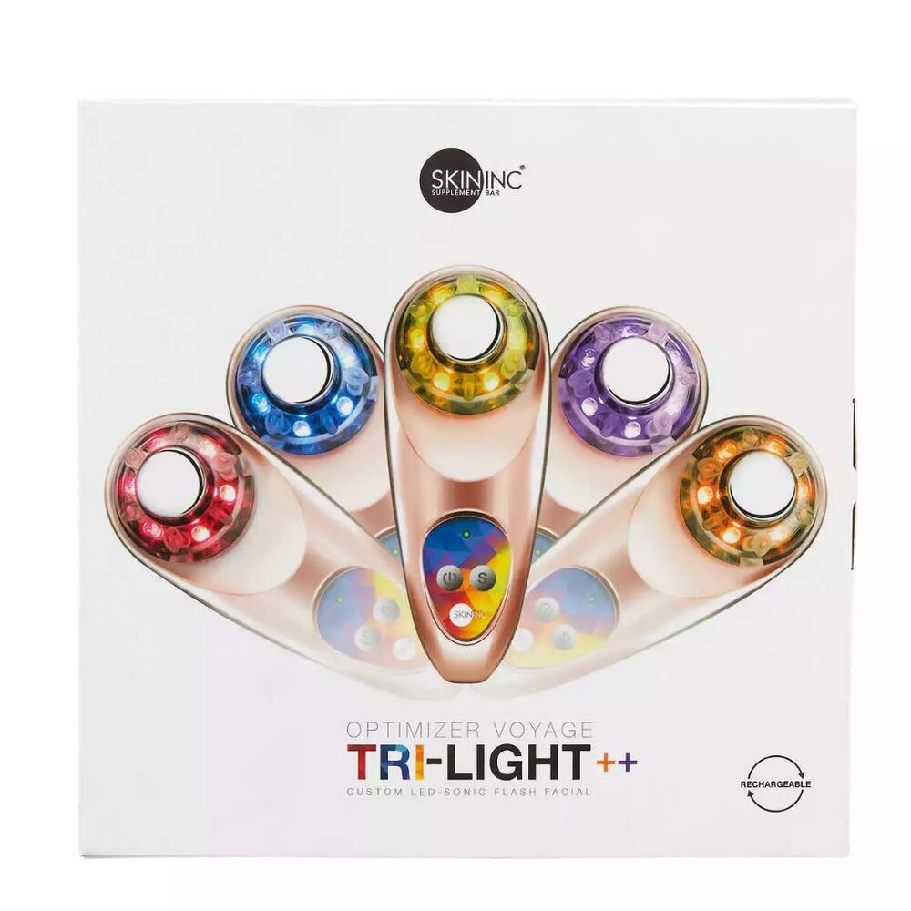 Optimizer Voyage Tri-light++ in Rose Gold by Skin Inc New Sealed in Box